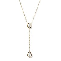 Collier en Y élégant et éthéré avec breloques papillon et fleur colorées, chaîne serpent ronde, accessoires de mode en gros TGXL14769
