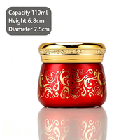 120ml Weithalsglas für Kosmetikverpackungen Luxuriöser Gesichtscreme-Behälter mit Elegantem Golddeckel Individuelles Logo