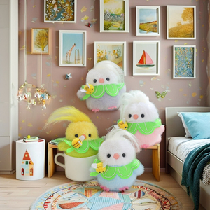 Little Fat <span class=keywords><strong>Choo</strong></span> Bird Juguete de peluche Oso de Pascua Mochila Colgante Malla de relleno de algodón PP para aliviar el estrés Muñeca decorativa - Product Image 3