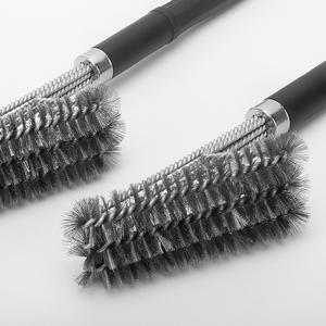 Custom Stainless Steel <b>BBQ</b> Grill Cleaning <b>Brush</b> Set 4-Piece Heavy-Duty With Three-Headed <b>Wire</b> <b>Brush</b> For Outdoor Cooking Baking - Product Image 2