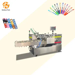 Voll automatisches horizontales Streifen papier China Soft Pouch Vakuum für Lebensmittel verpackung Karton verpackungs maschine