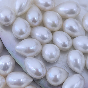 Großhandel 10mm Weiße Tropfenförmige Natürliche Süßwasserperlen Lose Perlen in 3 Farben Erhältlich Perfekt für Schmuckherstellung & DIY - Product Image 3