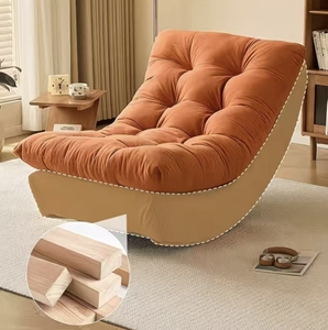 Moon Chair Recliner <strong>Sofa</strong> One Seat <strong>Sofa</strong> Chair with Rocking <strong>Footstool</strong> Sponge Filled Modern <strong>Sofa</strong> <strong>Bed</strong> for Living Room &amp; Balcony - Product Image 1