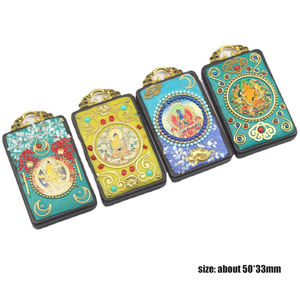 ภาพถังกาทำมือจากเนปา<span class=keywords><strong>ล</strong></span> พร้อมเครื่องรางป้องกันตามห<span class=keywords><strong>ล</strong></span>ักพุทธศาสนาทิเบต <span class=keywords><strong>พระ</strong></span>พุทธรูปไทย - Product Image 2