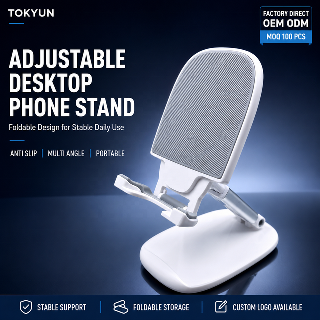 Universal Flexible Adjustable Foldable PC Desktop Phone Stand Portable Cell Phone Holder Anti-Slip Home Office OEM ODM Factory