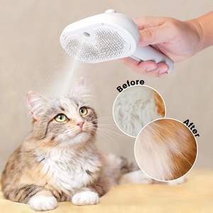 Spazzola a Vapore 4 in 1 in ABS per Cani e <span class=keywords><strong>Gatti</strong></span> <span class=keywords><strong>con</strong></span> Funzione Autopulente, <span class=keywords><strong>Pettine</strong></span> per Rimozione Peli e Spray Sicuro per la Cura degli Animali - Product Image 2