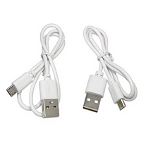 50CM Korte USB Micro V8 2A Snelle Oplaadkabel met Zuiver Koperfolie Afscherming voor Mobiele Telefoon MP3 MP4 Speler Oordopjes Oplader