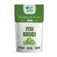 Carte de vœux personnalisable écologique moderne You Broc Plantable, kit cadeau DIY avec milieu de culture et marqueur pour plantes