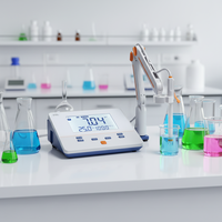Testeur de pH de paillasse PH200E avec thermomètre pour usage en laboratoire, avec étalonnage à 3 points, prise en charge de la compensation automatique de la température