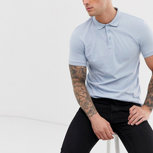 Venta caliente cuello en contraste de piqué de algodón 100% hombres en blanco personalizado Polo <span class=keywords><strong>T</strong></span> camisas - Product Image 2