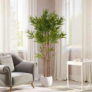 USA Warehouse 2026 Summer Hot Sale Artificial Bamboo <b>Tree</b> 175 Centimeters Tall Plastic <b>Pot</b> High Simulation Indoor Decor Plant - Product Image 5