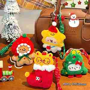 Nouveau Porte-clés en Peluche de Noël 2026 – Adorables Pendentifs Festifs Père Noël, Renne et Bonhomme de Neige pour Sacs et Sacs à Dos pour Filles et Adolescentes - Product Image 2