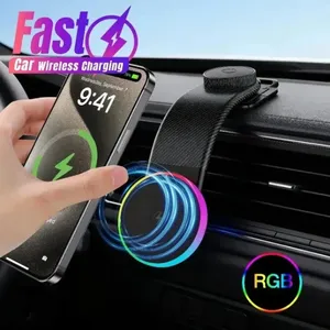 <span class=keywords><strong>Cargador</strong></span> Inalámbrico Tipo C <span class=keywords><strong>de</strong></span> 15 W, Estación <span class=keywords><strong>de</strong></span> Carga Rápida, Soporte Magnético <span class=keywords><strong>para</strong></span> Teléfono <span class=keywords><strong>Celular</strong></span> en el Tablero del Automóvil - Product Image 6
