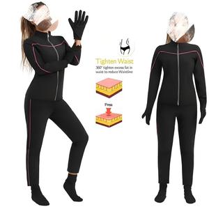 Haut de sport à manches longues pour femme, combinaison de sudation pour fitness, gym, course en extérieur, amincissement et remodelage corporel, avec fermeture éclair - Product Image 3