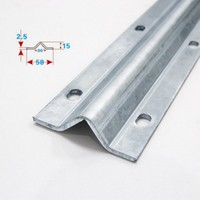 Rail de guidage inférieur pour portail coulissant industriel robuste Songyin Kunshen à rainure en U/V, en acier galvanisé, anti-rouille, avec support épaissi 1