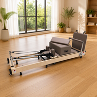 Machine de Pilates Reformer en Bois Premium la Plus Vendue, Lit de Pilates Pliable avec Cadre en Bois pour Équipement de Yoga et Fitness