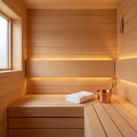 Planches de sauna en cèdre canadien, panneaux muraux en bois massif, planches de banc, sans nœuds, tailles personnalisées
