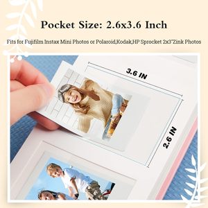 อัลบั้มรูป Veicevol สำหรับใส่รูป Fujifilm <span class=keywords><strong>Instax</strong></span> <span class=keywords><strong>Mini</strong></span> 12 11 9 40 90 8 7 Evo <span class=keywords><strong>Liplay</strong></span> กล้องโพลารอยด์แบบพกพา 64 ช่อง ปกหนัง PU - Product Image 4