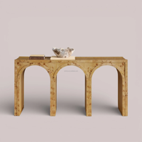 Console moderne en bois de chêne massif, table console de luxe de grande taille pour l'entrée, le salon, meubles de salon
