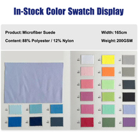 Tissu en microfibre suédée OEM ODM 200g pour textile de maison et ameublement, logo personnalisé, couleur et motif, largeur 65 pouces