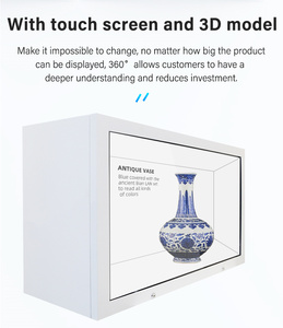 3D trong suốt OLED kỹ thuật số biển hiển thị trong suốt Showcase box với <span class=keywords><strong>LCD</strong></span> màn hình cảm ứng quảng cáo - Product Image 4