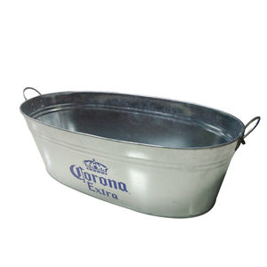 Cubo de Hielo Ovalado Grande de Estaño para Promoción de Cerveza, Suministro de Fábrica - Product Image 1