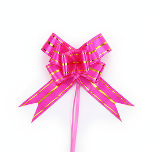 Nœud papillon en ruban de 45 mm à tirer à la main, pour emballage cadeau, décoration de portière de voiture et fournitures de fête en gros - Product Image 2