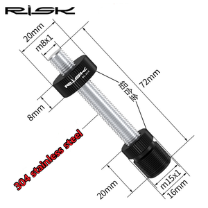 RISK RL215 <strong>Bicycle</strong> <strong>Bottom</strong> <strong>Bracket</strong> Anti-Drop Auxiliary Removal Tool with Square &amp; Spline Axis BB Bike Fixing Rod Disassembly Tool - Product Image 2