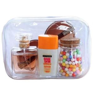 Bolsa de Maquillaje Transparente Personalizada con Cierre de PVC, Impermeable, para Viaje, con Logotipo - Product Image 3