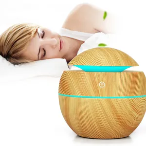 Kayu Butir Kamar Tidur Dewasa Bayi Desktop Keren Mist Spray 7 Warna Led Mengubah Aroma Bersantai Air Humidifier//