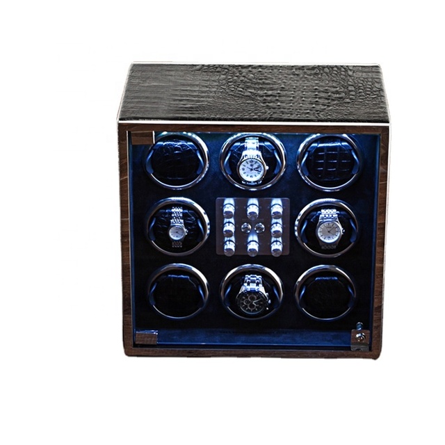 Tancy Customized Luxury Watch Winder 6 Display Box Dustproof Water Resistant Wood Leather Construction for Automatic Watch