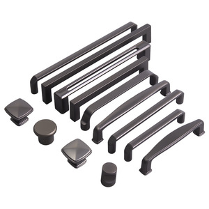 <b>Furniture</b> <b>Handle</b> Zinc Alloy Gray Minimalist Cabinet Drawer Door Bar Pull High Quality Durable - Product Image 2