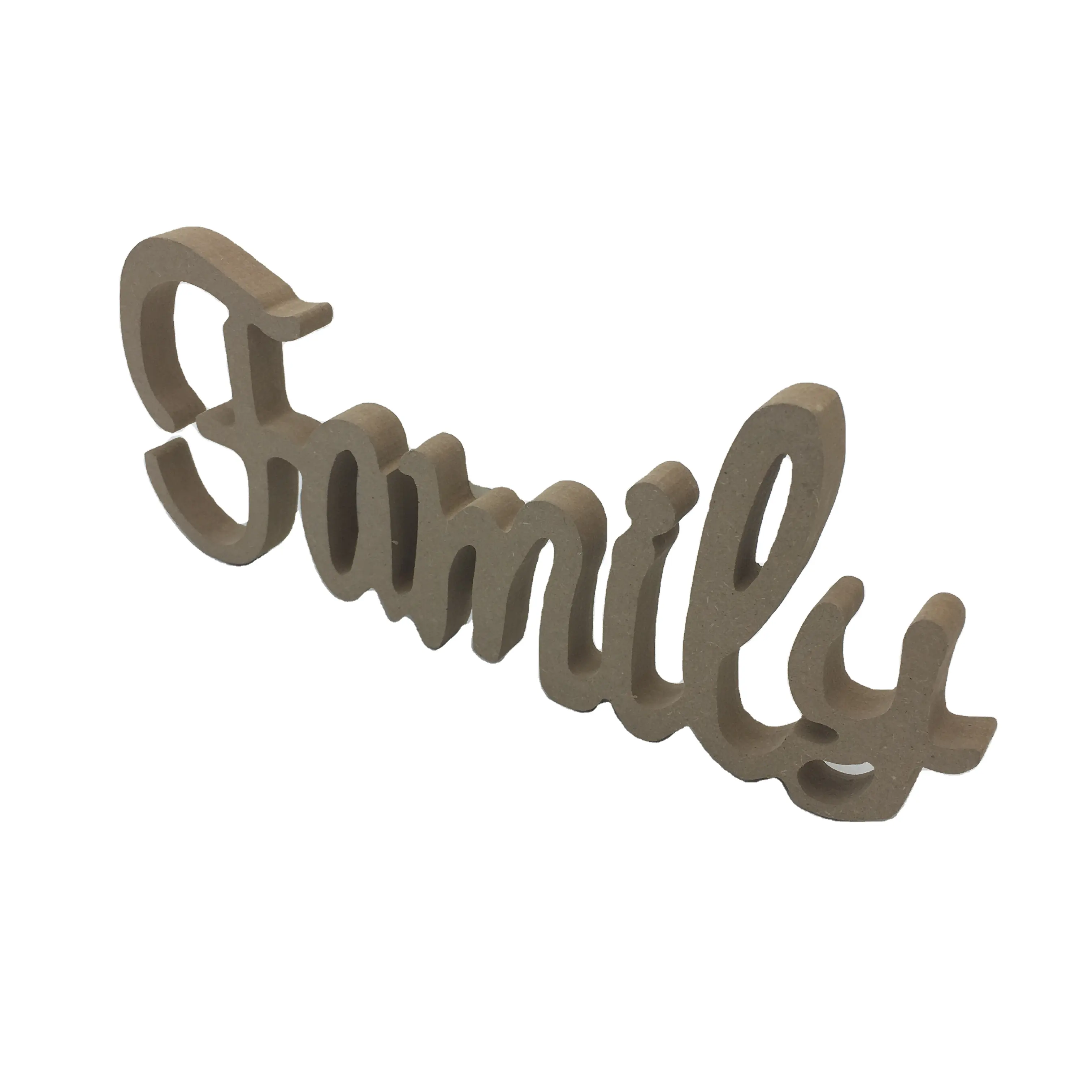 Wooden craft MDF 'Family' word decoration