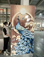 Planche en PVC brillant 120x240cm 3D 5D avec design marbré UV