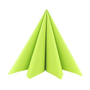 Les serviettes jetables Linclass Airlaid ont plié la chaux unie de serviette 40x40 cm 1/4-pli pour des banquets de restaurants - Product Image 1