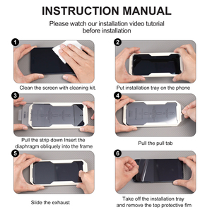Protection d'écran en verre trempé anti-espion 9H 2.5D <span class=keywords><strong>incassable</strong></span> et sans poussière pour téléphone portable avec cadre d'installation - Product Image 5