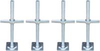 Poteaux de soutènement réglables électrogalvanisés, vérins hydrauliques avec plaque de base, utilisés dans les systèmes d'échafaudage