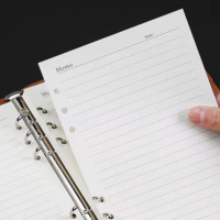 Carnets de notes a5 en cuir pu de haute qualité, classeur avec planificateur de poche, personnalisé avec logo imprimé personnalisé, pour le travail