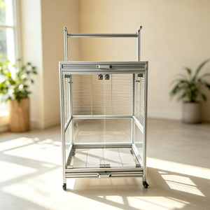 Jaula Grande de Aluminio para Loros, Diseño Duradero con Bandeja Metálica, <span class=keywords><strong>Hábitat</strong></span> para Aves como Cacatúas y Conures - Product Image 3