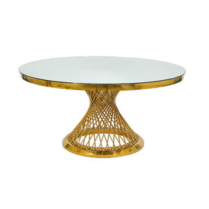Golden Iron <b>Table</b> Centerpiece For Weddings And <b>Parties</b> Round <b>Tables</b> With Elegant Metallic Wedding - Product Image 1