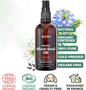 Huile de Nigelle 100% Pure, Pressée à Froid et Biologique pour la Croissance Capillaire, des Cheveux Sains, une Peau Éclatante, le Renforcement de l'Immunité et le <span class=keywords><strong>Bien</strong></span>-être Quotidien - Product Image 4