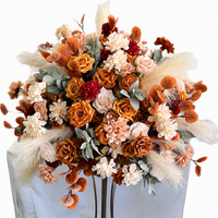 Boule de fleurs en soie rose orange 80 cm, fleur de table pour mariages, banquets, restaurants, décoration extérieure et intérieure