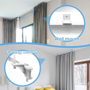 Modern Long Heavy Duty PVC Curtain Track Rails Universal Bendable Flexible Sliding Home Window Accessories Inthetrend White - Product Image 3