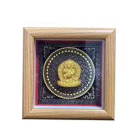 Peinture décorative de bureau Thangka carrée tridimensionnelle peinte à la main, représentant les divinités de la richesse Zha Ji Lam et le Bodhisattva Ksitigarbha