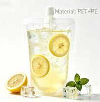 Pochette souple à bec verseur en PET/PE de qualité alimentaire, anti-fuite, pour l'emballage de jus de fruits et de boissons