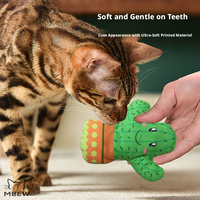 Jouet pour chat en herbe à chat de la série Forêt, jouet à mâcher en peluche mignon en forme de cactus, champignon ou fleur pour chaton, pour jeu interactif autonome