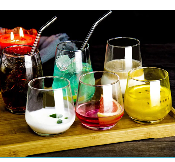Colored Reusable Coffee Cup Single Layer Drinking Glass Cup Tea Cup Glass