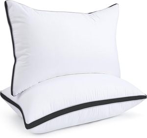 Battre la vente oreiller de lit ergonomique hôtels coton blanc fibre de polyester remplissage lavable sommeil confortable - Product Image 2