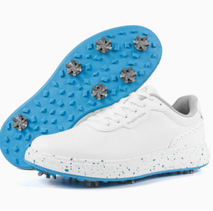 Zapatos de Golf Negros para Hombre, Zapatillas de Golf con Cordones, Suela con Tacos, Calzado Deportivo de Entrenamiento - Product Image 4