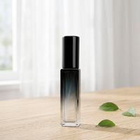 Flacon pulvérisateur en verre carré dégradé de 5 ml, 8 ml, 20 ml avec pulvérisateur en aluminium avancé, flacon vide pour parfum